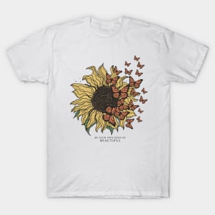 Sunflower with Butterfly T-Shirt